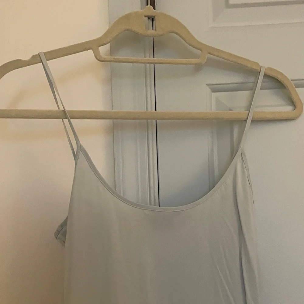 Ralph Lauren Blue Label Silk Short Sleeve Fitted Midi Dress Dusty Blue - Medium - Picture 4 of 16
